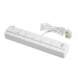 Power socket-outlet extension-surge protection + 2 USB Ports 5 Gangs-13A