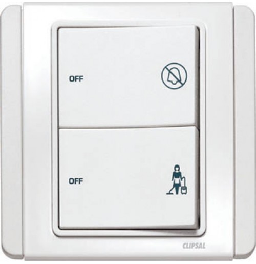 2 Gang Switch With 'DND' & 'PCU' Indicator *