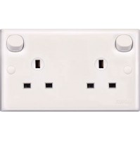 13A 3 Pin Flat Duplex Switched Socket (Clean Earth)