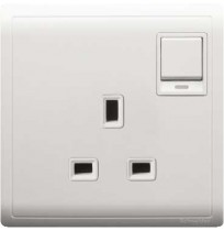 13A 3 Pin Flat Switched Socket with Neon