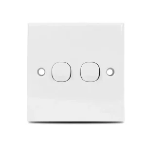E-Series 10AX 250V 2 Gang 1 Way Switch Price in Pakistan