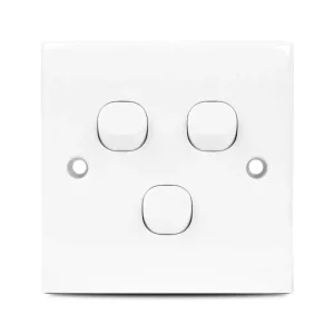 E-Series 10AX 250V 3 Gang 1 Way Switch Price in Pakistan