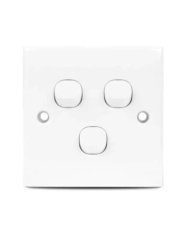 E-Series 10AX 250V 3 Gang 1 Way Switch Price in Pakistan