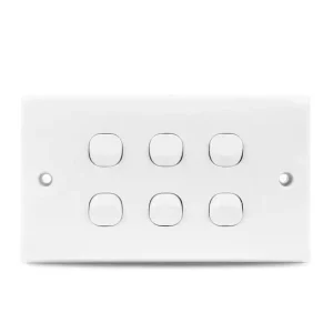E-Series 10AX 250V 6 Gang 1 Way Switch Price in Pakistan