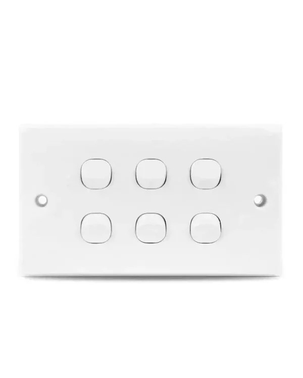 E-Series 10AX 250V 6 Gang 1 Way Switch Price in Pakistan